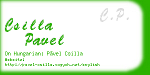 csilla pavel business card